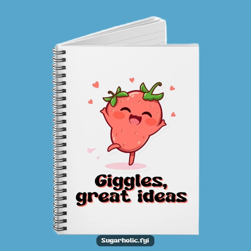 Funny Strawberry Cartwheel Notebook: Plan Your Fun with this Giggling Fruit, Great Funny Gift