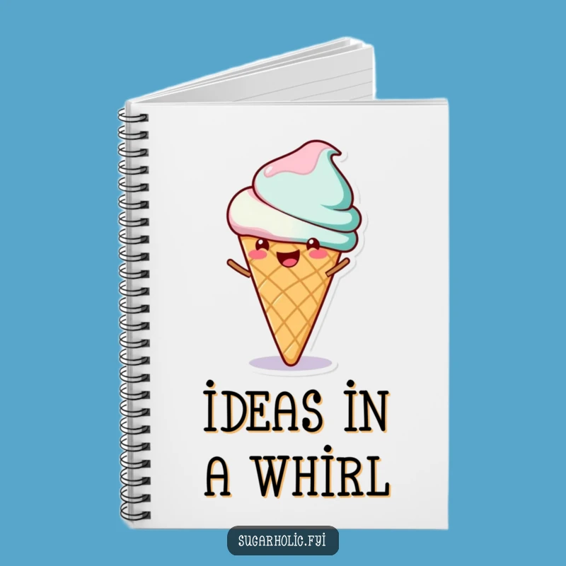 Funny Ice Cream Spin Notebook: Jot Down Sweet Ideas