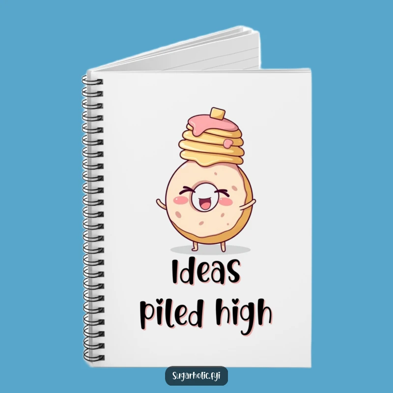 Funny Donut Pancake Wink Notebook: Jot Down Sweet Character Ideas Gift