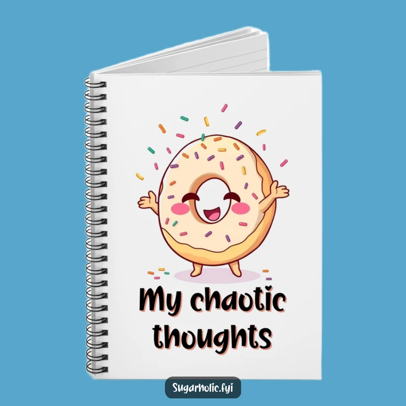 Funny Donut Sprinkle Juggling Notebook - Witty Dessert Journal for Fun Ideas