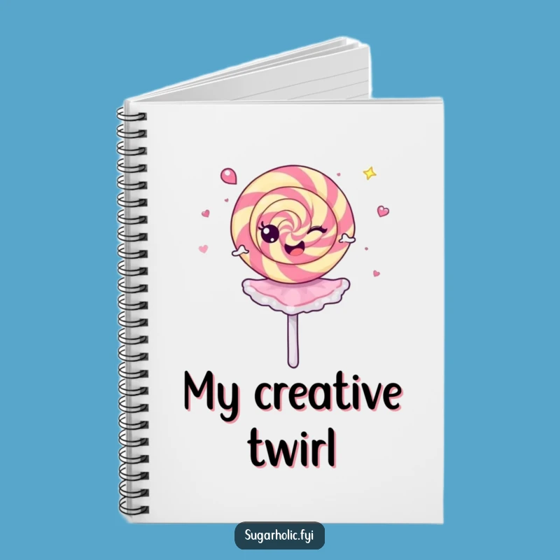 Funny Lollipop Ballerina Notebook - Jot Down Ideas with a Spinning Treat, Gift