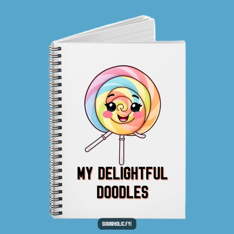 Funny Lollipop Notebook: Jot Down Ideas with a Spinning Character of Delight
