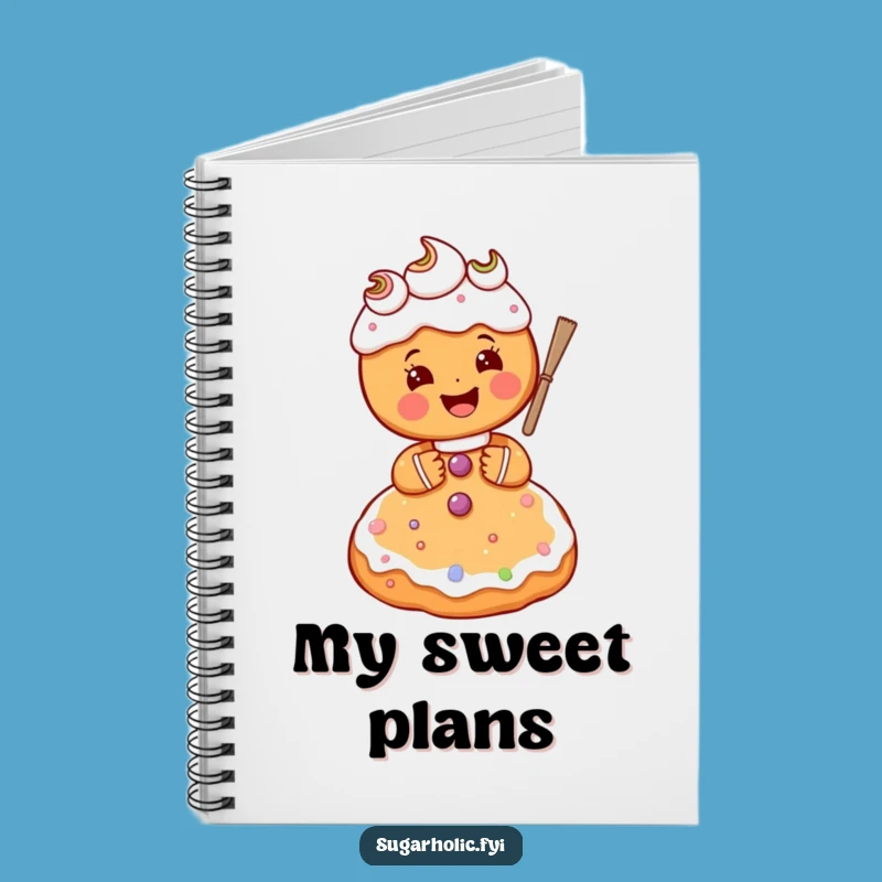 Funny Gingerbread Baker Notebook - Gleeful Journaling