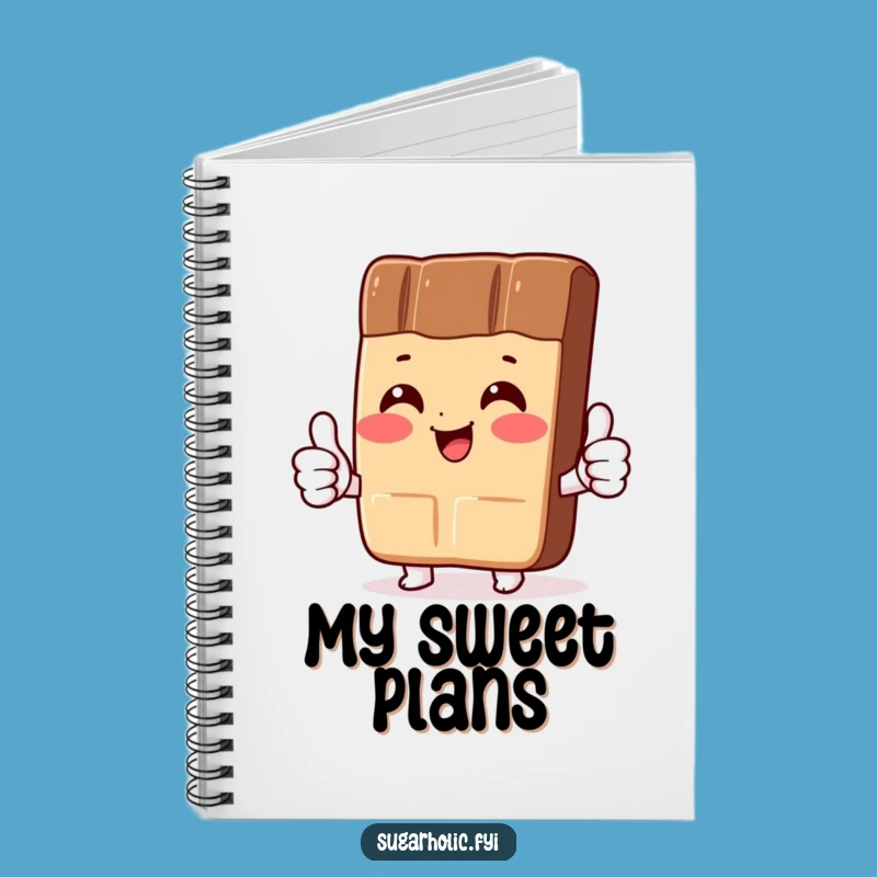 Funny Chocolate Bar Notebook: Thumbs-Up Your Ideas with Sweet Character Flair