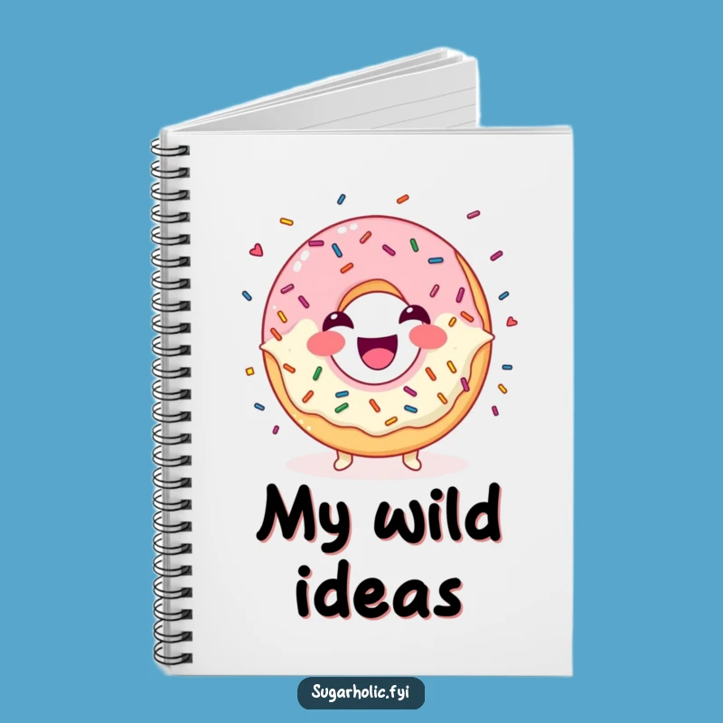 Funny Donut Sprinkle Juggler Notebook - Cute Laughing Treat Journal