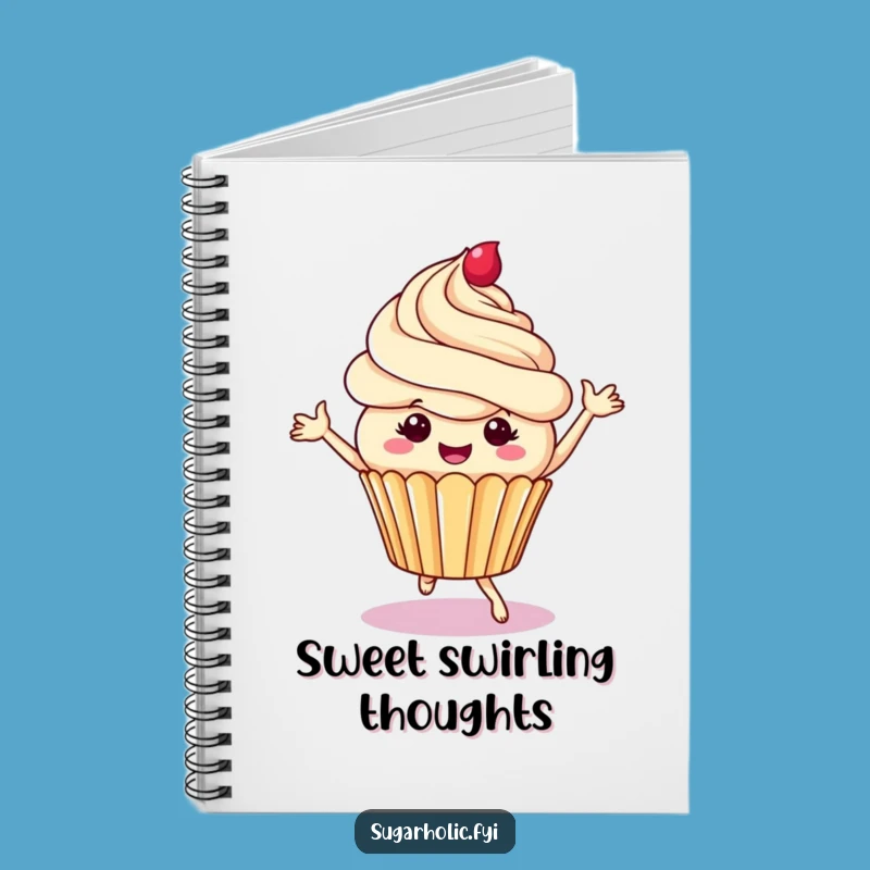 Funny Cupcake Frosting Swirls Notebook - Hilarious Journal for Sweet Thoughts