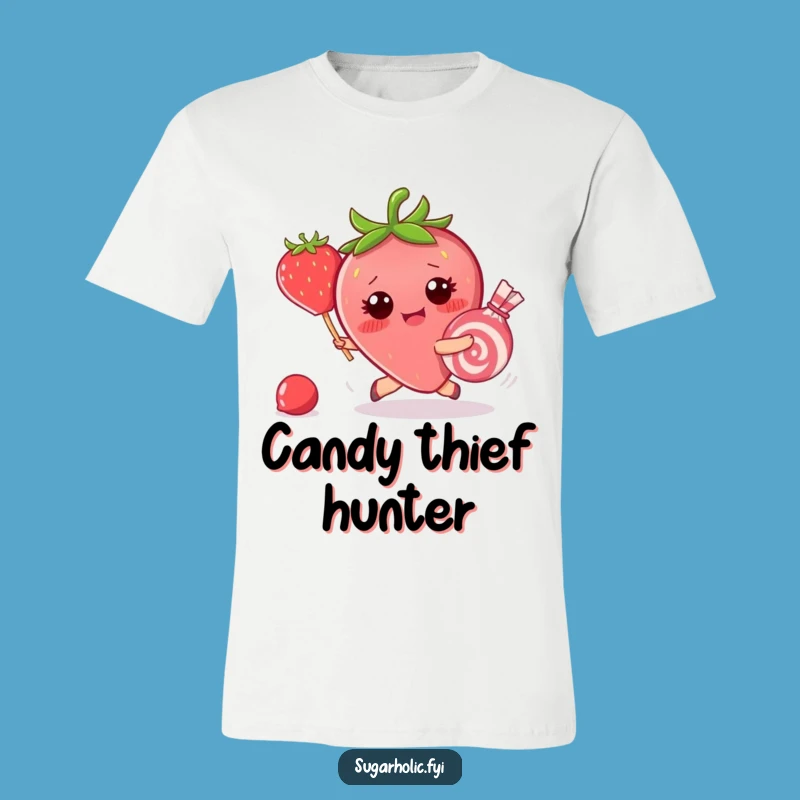 Funny Strawberry Candy Chase T-Shirt: Hilarious Fruit Character Tee Gift