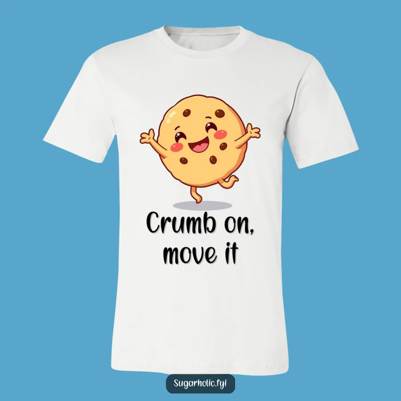 Funny Cookie Cartwheel T-Shirt - Joyful Smiling Character Tee