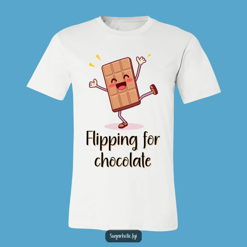 Funny Chocolate Bar Cartwheel T-Shirt: Wear Your Thrilled Excitement