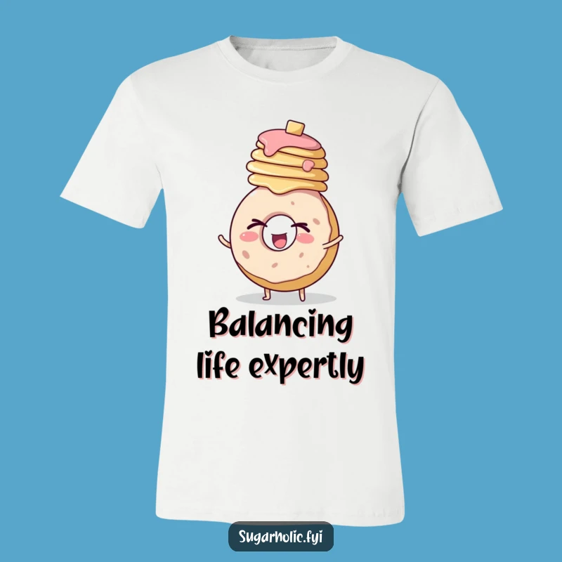 Funny Donut Pancake Wink T-Shirt: Wearable Enthusiastic Character Style Gift