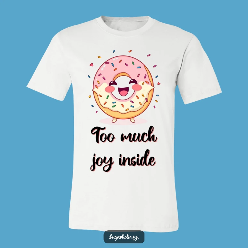 Funny Donut Sprinkle Juggler T-Shirt - Laughing Treat Character Tee