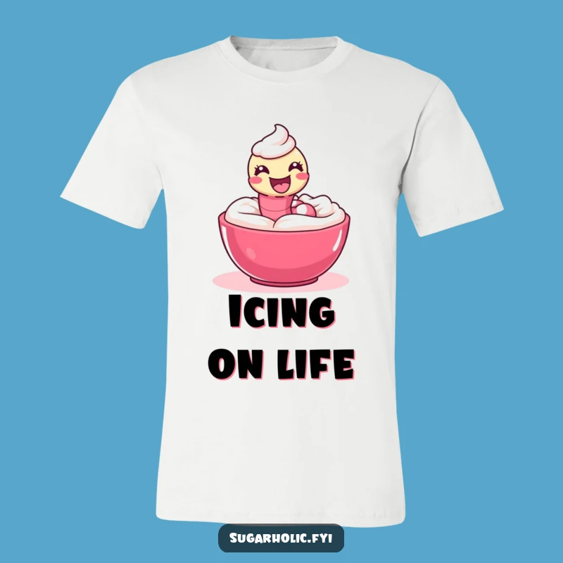 Funny Gummy Worm Icing T-Shirt - Playful Slither Tee, Perfect Funny Gift