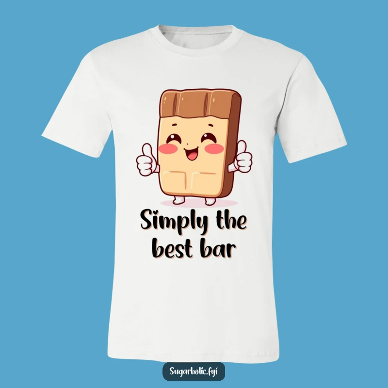 Funny Chocolate Bar Tee: Show Your Approval with this Blushing Character