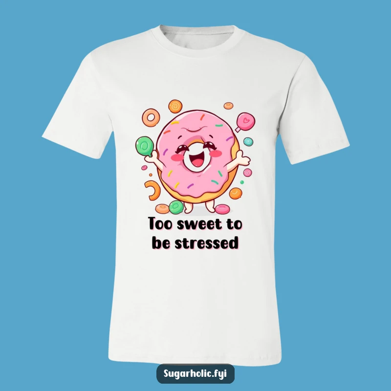 Funny Donut Juggling Candy T-Shirt - Hilarious Apparel for a Sweet Personality