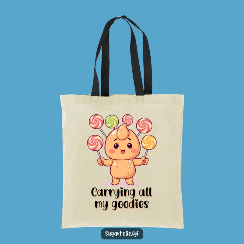 Funny Caramel Candy Tote Bag - Chic Gumdrop Juggling Accessory, Ideal Funny Gift Bag