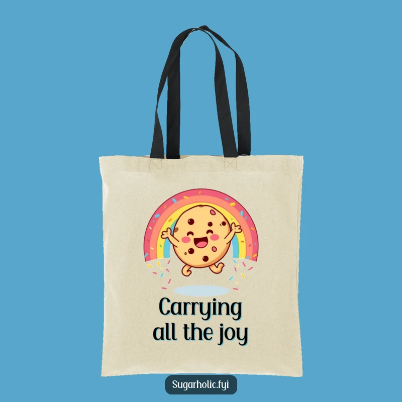 Funny Cookie Rainbow Sprinkles Tote Bag - Carry Joy Hilariously Everywhere