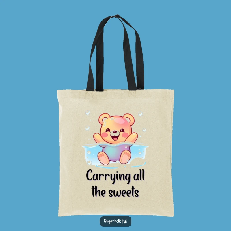 Funny Gummy Bear Soda Tote Bag: Carry Your Fun with this Fizzy Design