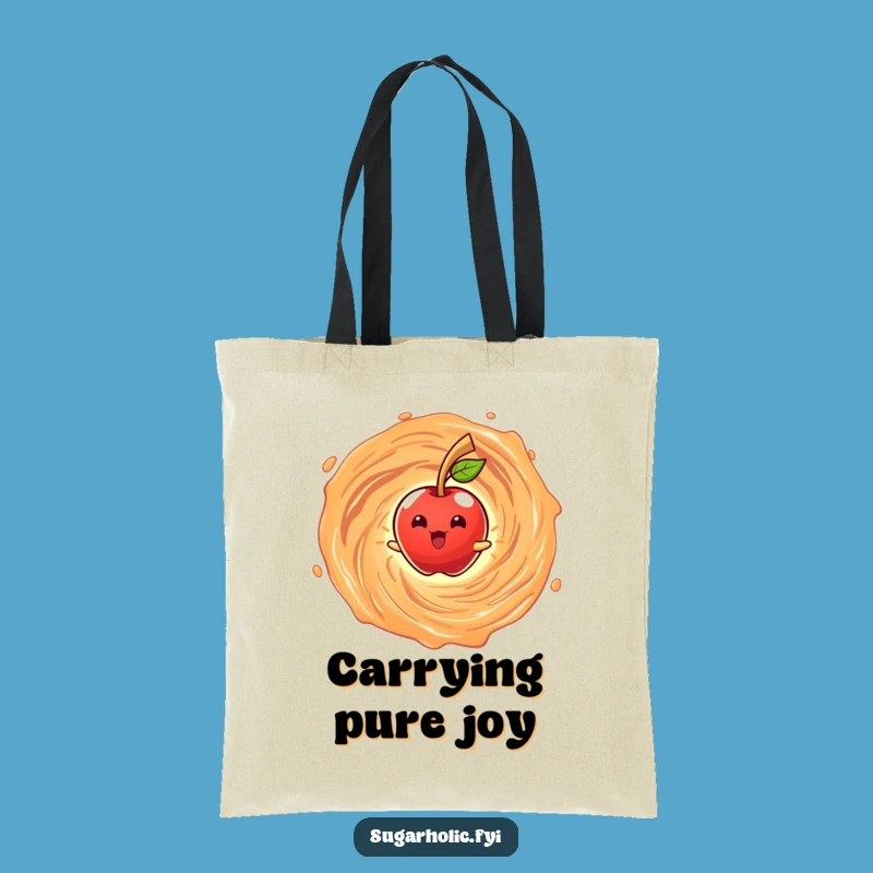Funny Candy Apple Vortex Tote Bag: Carry Your Sweetness in Style
