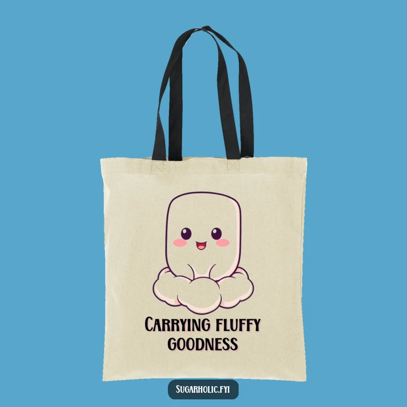 Funny Cheerful Marshmallow Tote: Cloud Floating, Sweet & Hilarious Gift