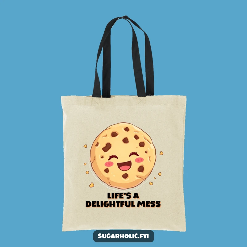 Funny Cookie Crumble Tote Bag - Cute Cartoon Accessory for Sweet Errands