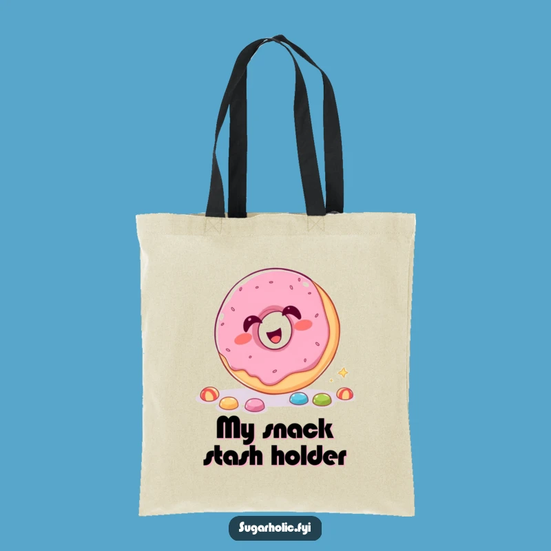Funny Donut Candy Catch Tote Bag - Giggling Treat Holder, Perfect Funny Gift Bag